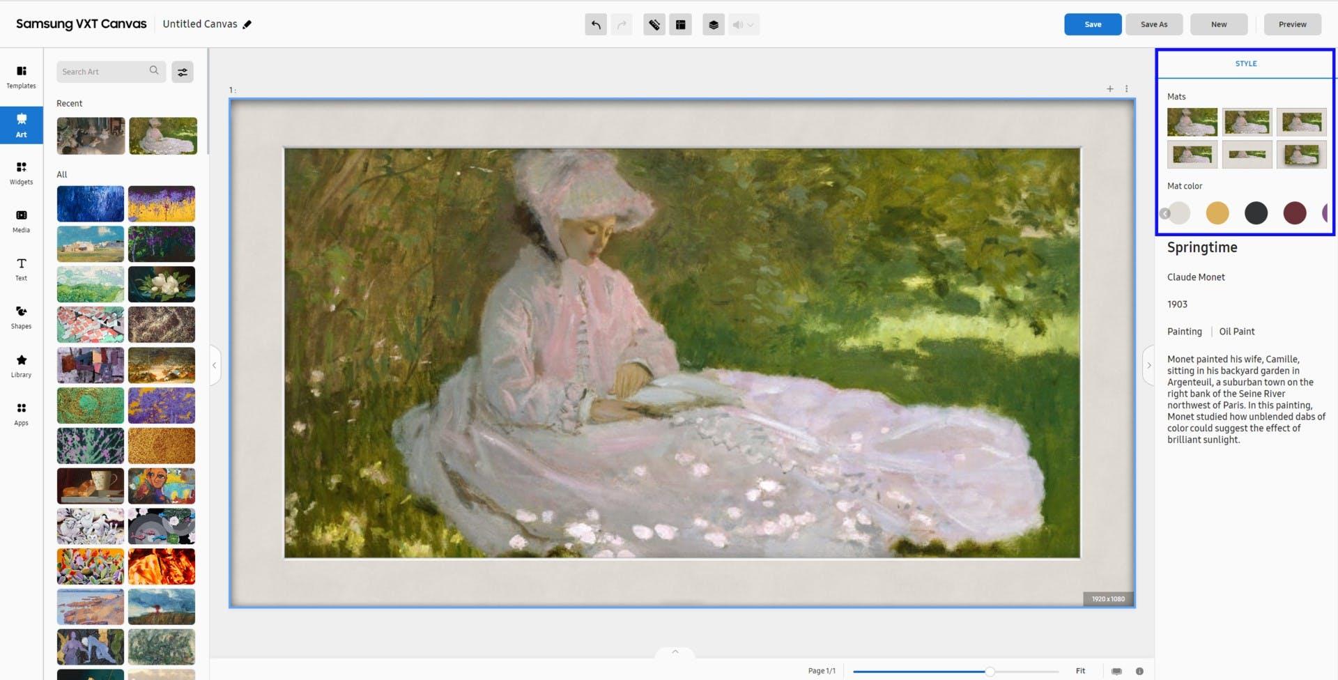 Incorporate artwork into your digital display design with VXT CMS’s Canvas tool